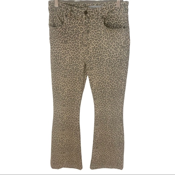 SUBDUED Soft Flare Spotted High-Rise Jeans Animal Print Size 28 - Picture 3 of 11